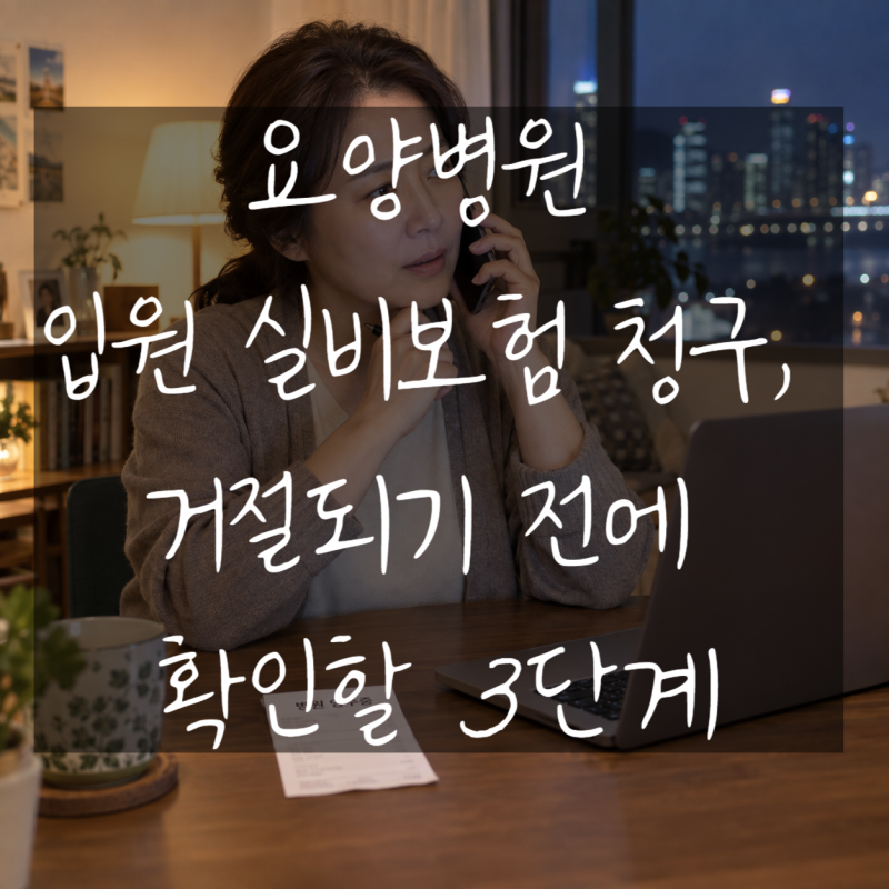 요양병원 입원 실비보험 청구, 거절되기 전에 확인할 3단계｜대구 보험설계사 전국 방문 상....