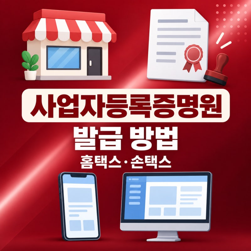 사업자등록증명원 발급 방법｜홈택스·손택스 무료 발급