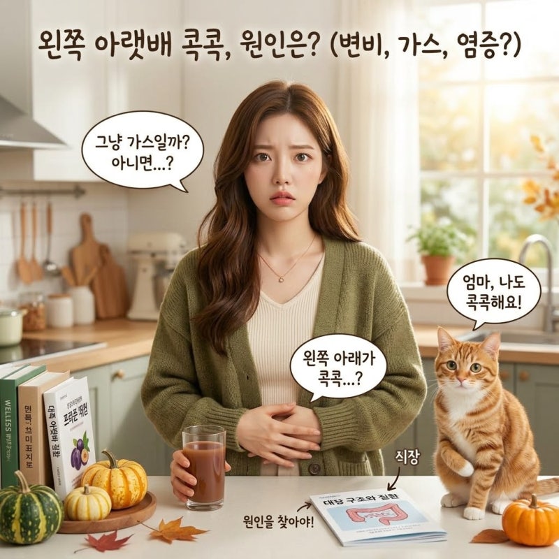 쥐어짜듯 아픈 왼쪽 하복부 통증, 변비 가스 찰 때와 다른 점
