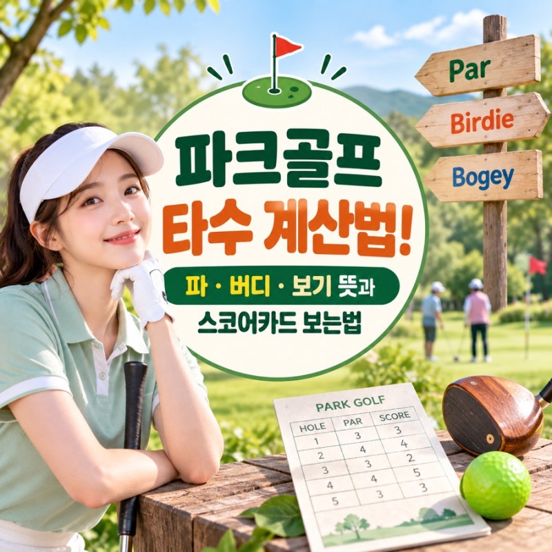파크골프 타수 계산법! 파·버디·보기 뜻과 스코어카드 보는법