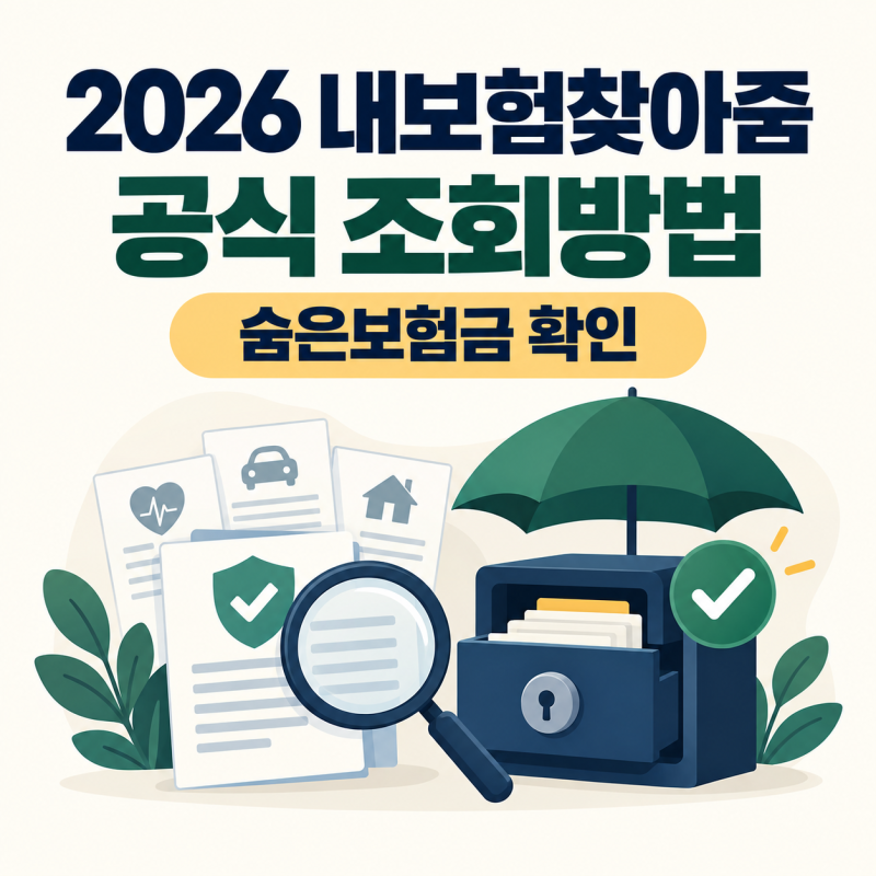 2026 내보험찾아줌 조회방법, 공식 사이트에서 숨은보험금 확인하세요