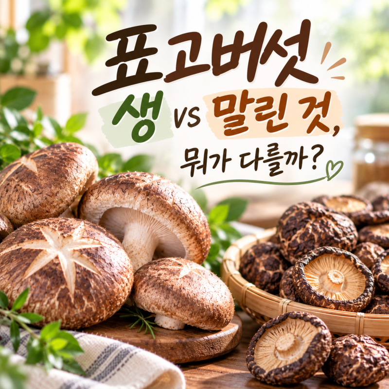 표고버섯 효능, 매일 먹어도 될까? 생표고·말린 표고 차이와 칼로리