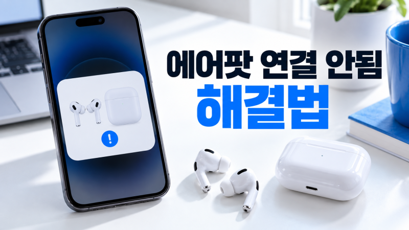 에어팟 연결 안됨 아이폰에 팝업이 안 뜰 때 해결 방법