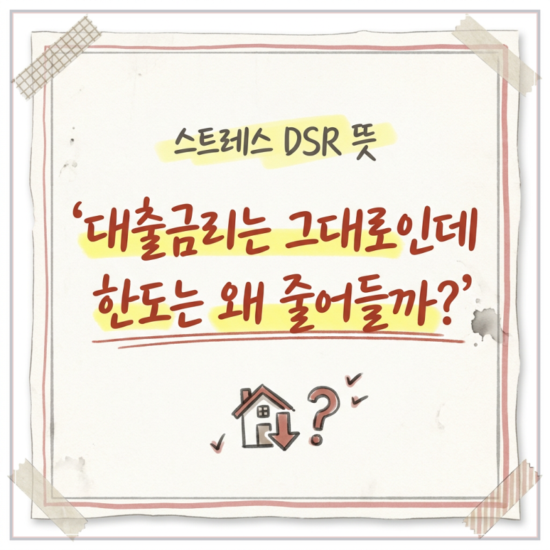 스트레스 DSR 뜻, 대출금리는 그대로인데 한도는 왜 줄어들까?’