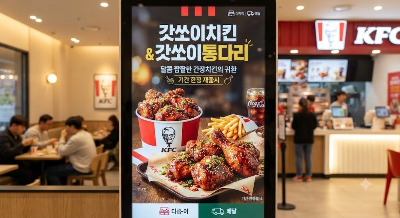 KFC 갓쏘이치킨 및 갓쏘이통다리 재출시 가격과 메뉴 구성 총정리