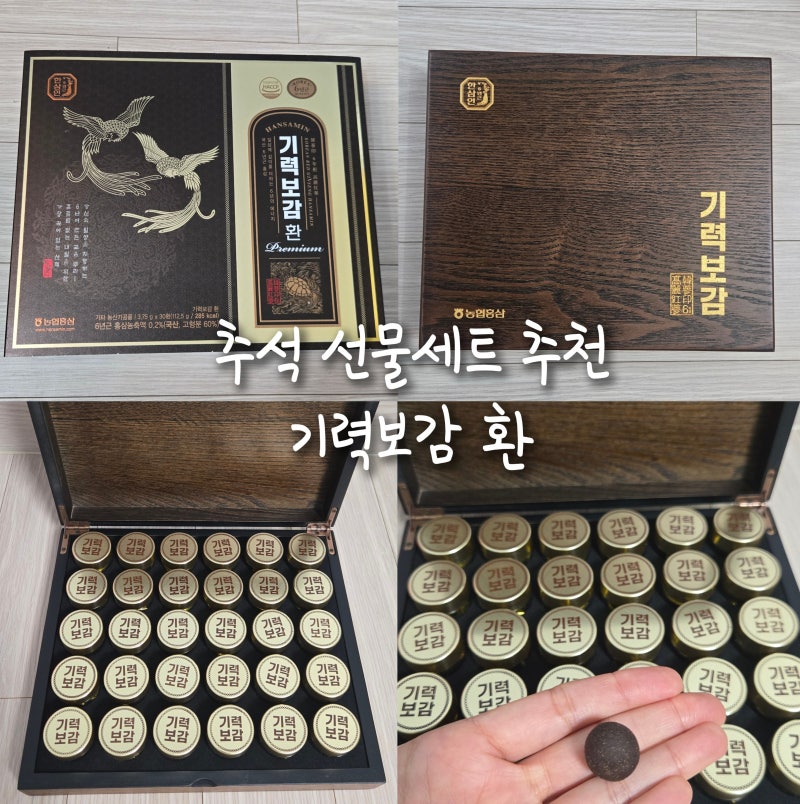 추석 선물세트로 추천하는 농협홍삼 한삼인 기력보감 환, 부모님 명절 선물로 딱