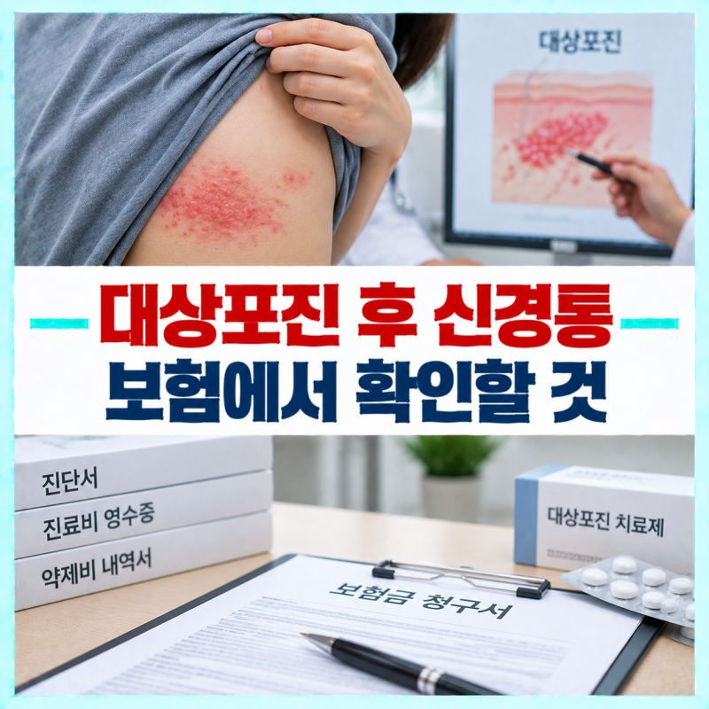 대상포진 치료 끝났는데 통증이 계속된다면? 대상포진 후 신경통과 보험에서 확인할 것