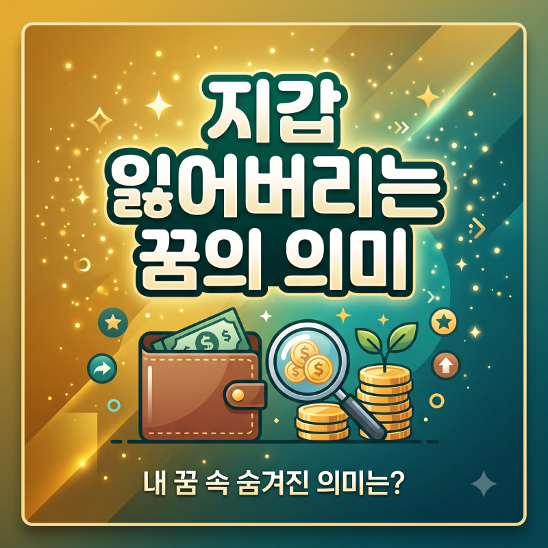 [꿈해몽]지갑 잃어버리는 꿈, 재물운이 나가는 걸까 들어오는 걸까?