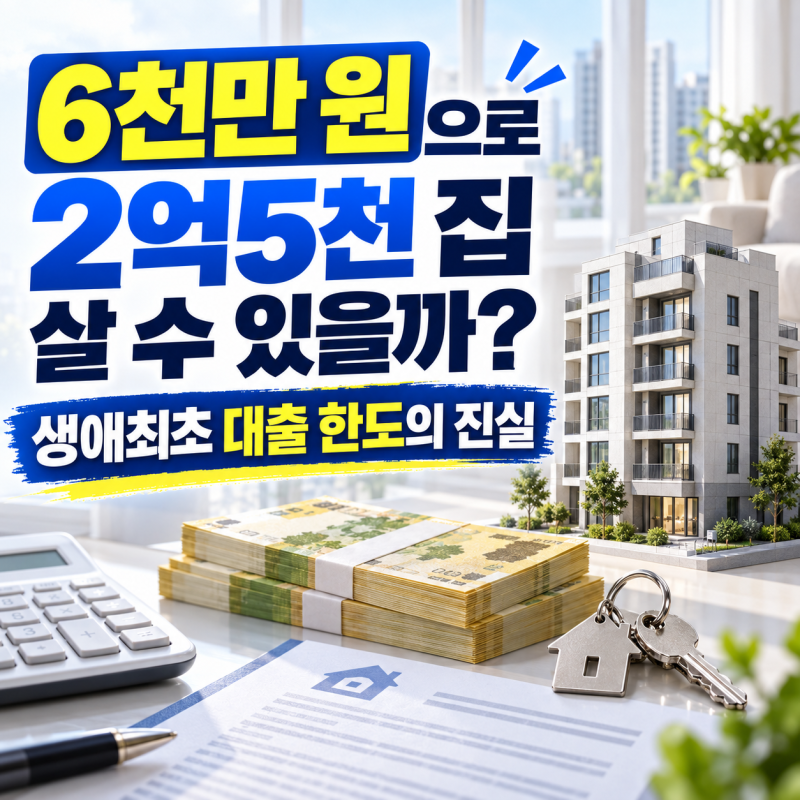 "6천만 원으로 2억5천 집 살 수 있을까?" 생애최초 대출 한도의 진실
