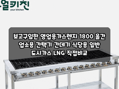 보고구입한 영업용가스렌지 1800 올간 업소용 간택기 간데기 식당용 일반 도시가스 LNG 직접비....