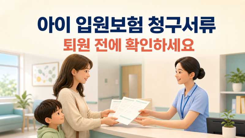아이 입원·실손보험 청구, 퇴원할 때 어떤 서류를 챙겨야 할까요?