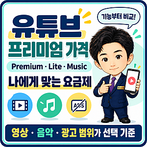 유튜브 프리미엄 가격, 라이트·뮤직 요금제 차이와 선택법