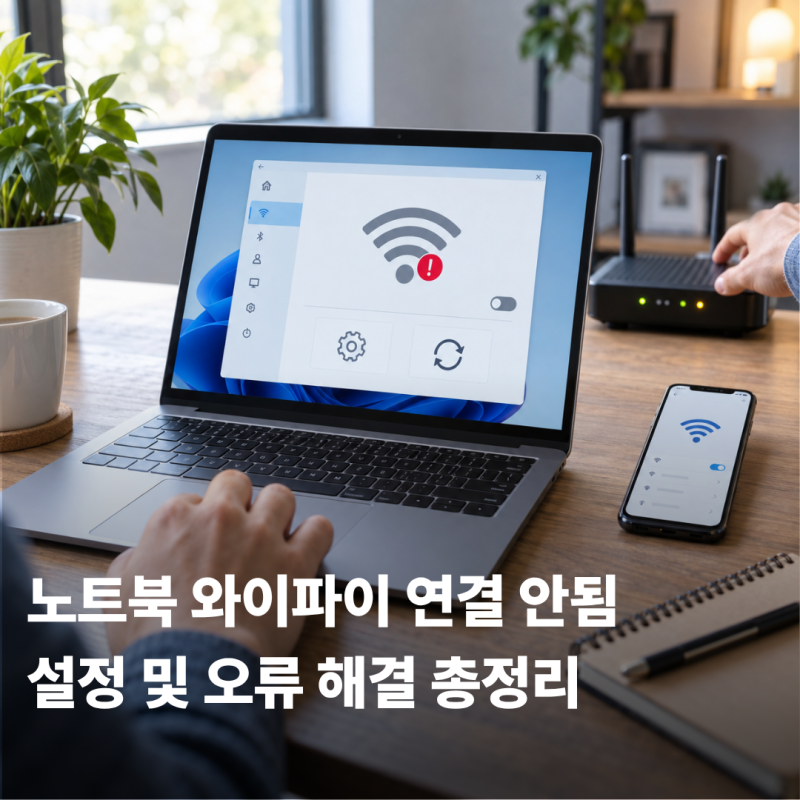 노트북 와이파이 연결 안됨, 설정·오류 해결 방법 5가지 총정리