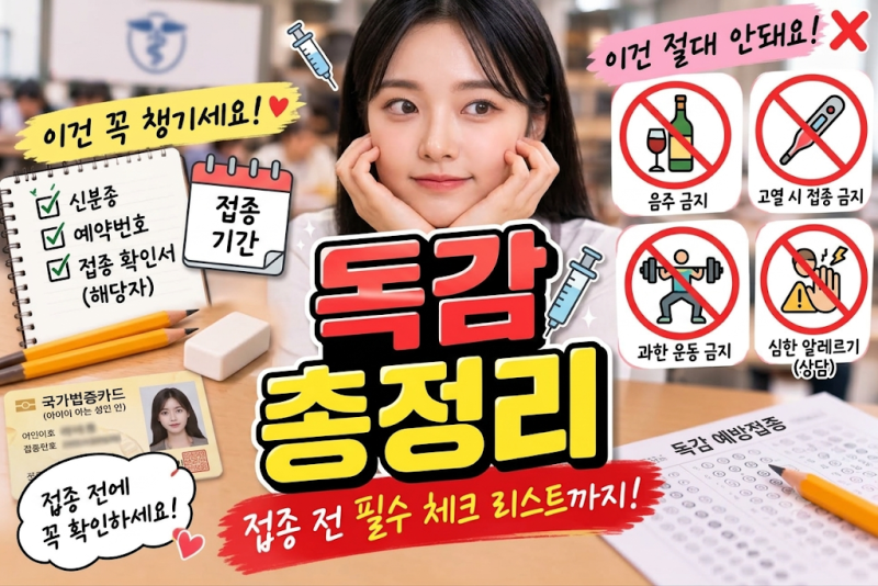 독감 무료예방접종 시기 대상 병원 찾기(+유료접종 가격 및 종류)