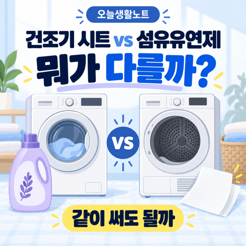 건조기 시트 vs 섬유유연제 차이, 같이 써도 될까?