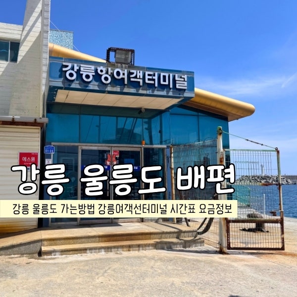 강릉 울릉도 가는방법 강릉여객선터미널 배편 시간표 요금 정보