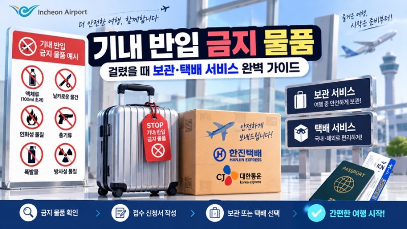 "압수품함에 버리지 마세요!" 보안검색대 적발 물품 100% 되찾는 공항 택배 꿀팁