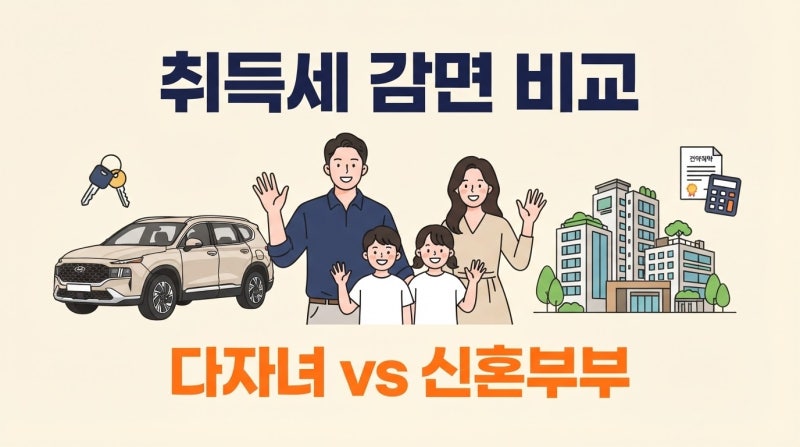 다자녀·신혼부부 취득세 감면, 2026 조건 뭐가 다를까?