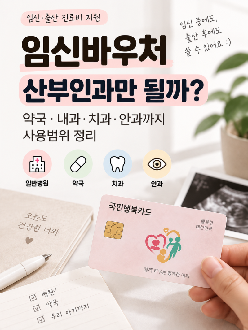 임신바우처 산부인과 말고도 쓸 수 있을까? 약국·내과 사용범위 정리