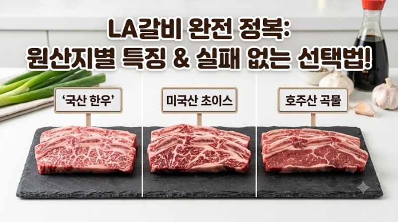 실패 없는 LA갈비 고르는 법 (한우 호주산 미국산 특징 비교)