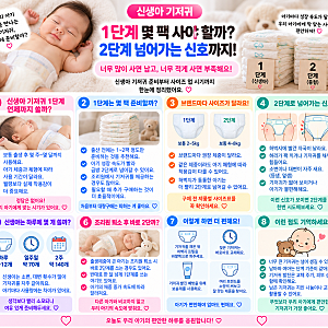 신생아 기저귀 1단계 몇 팩 사야 할까? 2단계 넘어가는 신호까지 정리