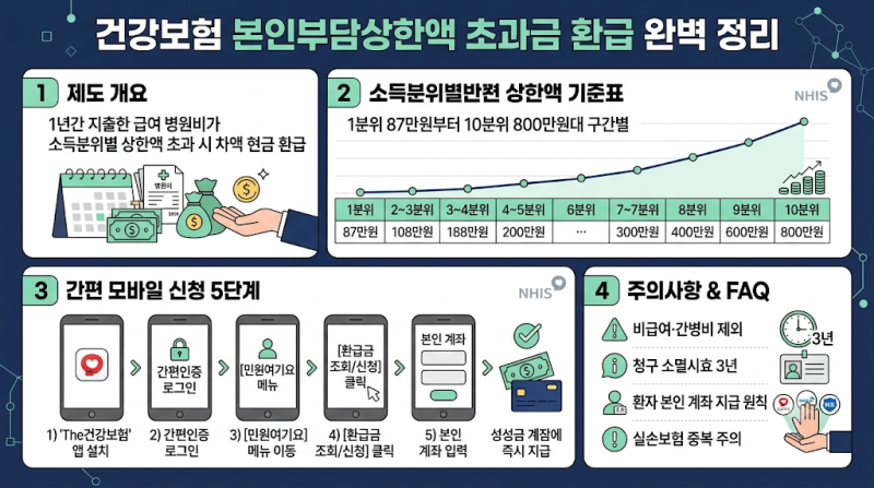 "작년에 낸 병원비 돌려준다고?" 2026 건강보험 본인부담상한액 초과금 환급 신청법 팩트체크