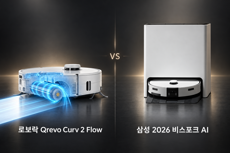 ☀️로봇청소기 비교분석☀️로보락 Qrevo Curv 2 Flow vs 삼성 비스포크 AI 스팀 울트라 #로봇청....
