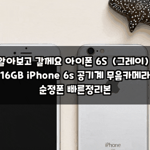 알아보고 갈께요 아이폰 6S（그레이） 16GB iPhone 6s 공기계 무음카메라 순정폰 빠른정리본