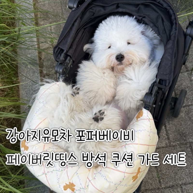 강아지유모차 포퍼베이비 페이버릿띵스 방석 쿠션 가드 세트
