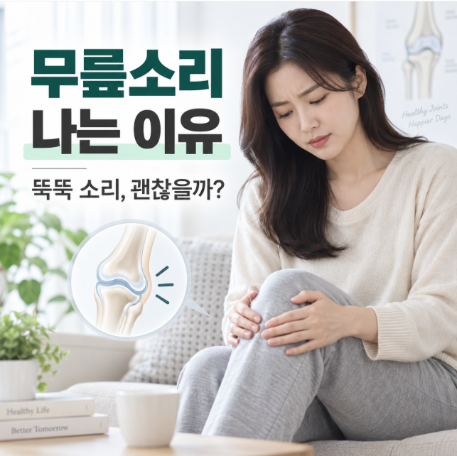 무릎소리 나는 이유, 무릎에서 뚝뚝 소리 날 때