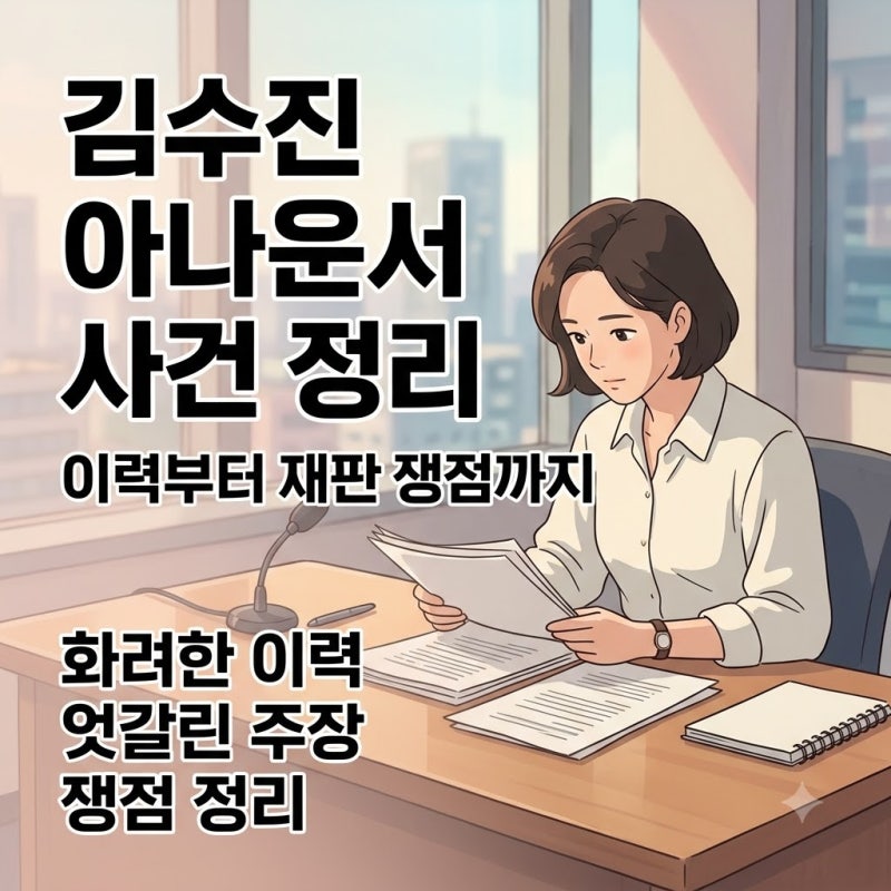 김수진 아나운서 사건 정리: 화려한 이력 뒤 친딸 사망 혐의, 쟁점과 확인할 점