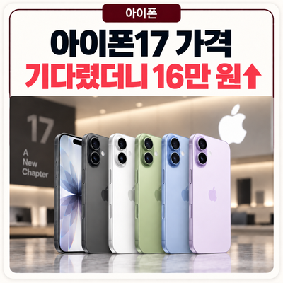 아이폰17 가격, 아이폰18 나오면 싸질 줄 알았는데 16만 원 올랐습니다