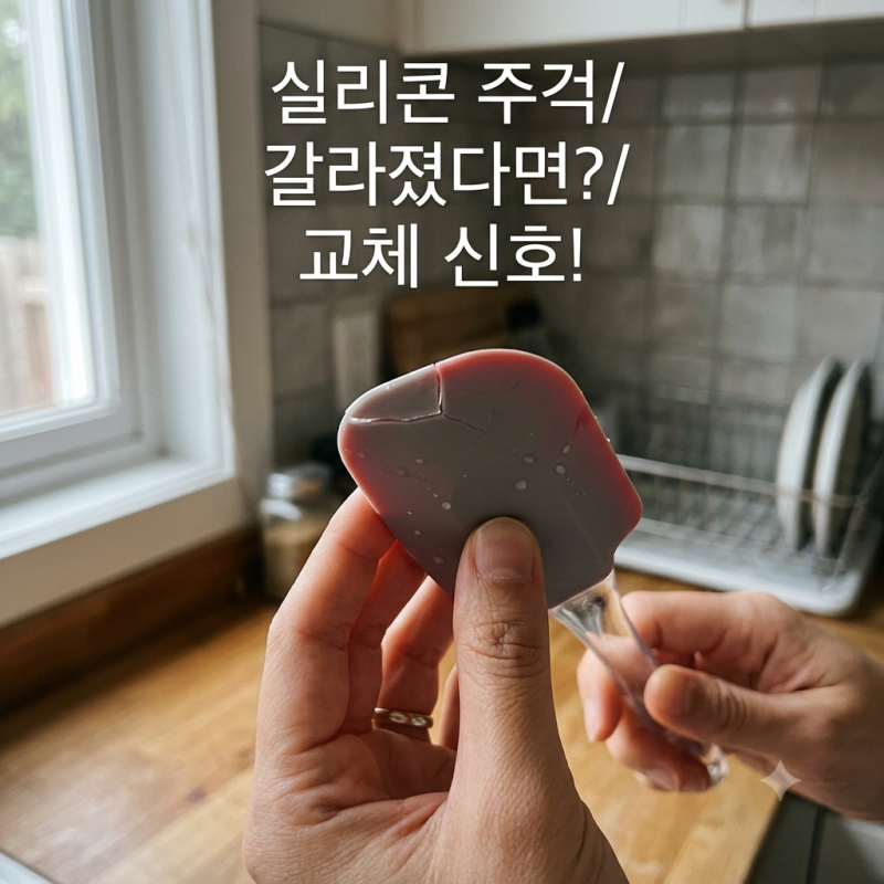 실리콘 주걱 끝이 갈라졌다면 교체해야 할까? 멀쩡한 줄 알았는데 아니었다