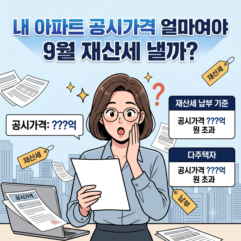7월과 9월 재산세 차이 완벽 정리! 내 아파트 공시가격 얼마여야 9월 재산세 낼까?+재산세 미....