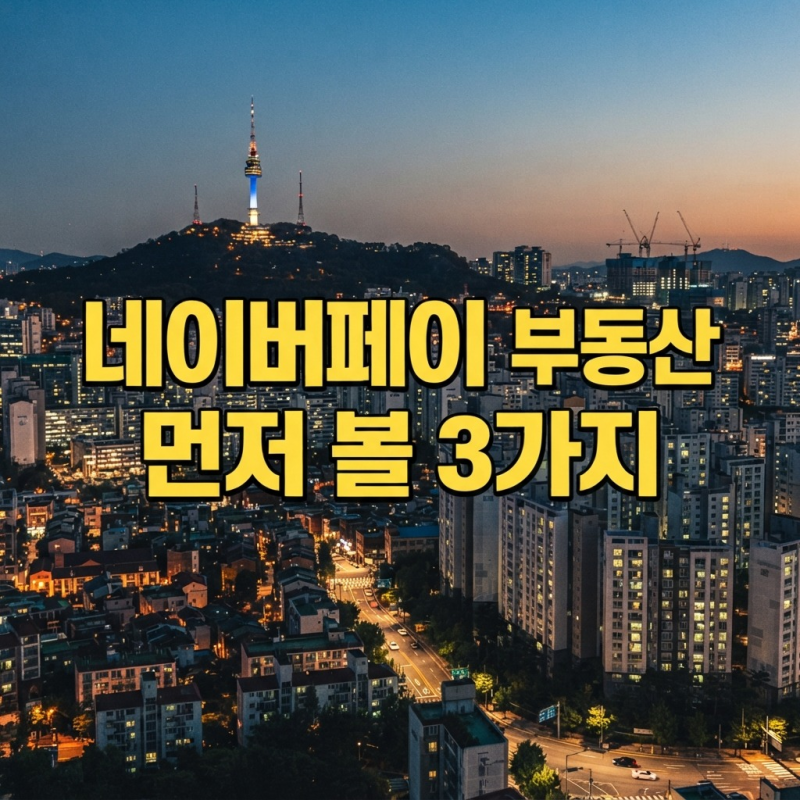 네이버페이 부동산, 매물 숫자보다 먼저 볼 3가지 확인 순서