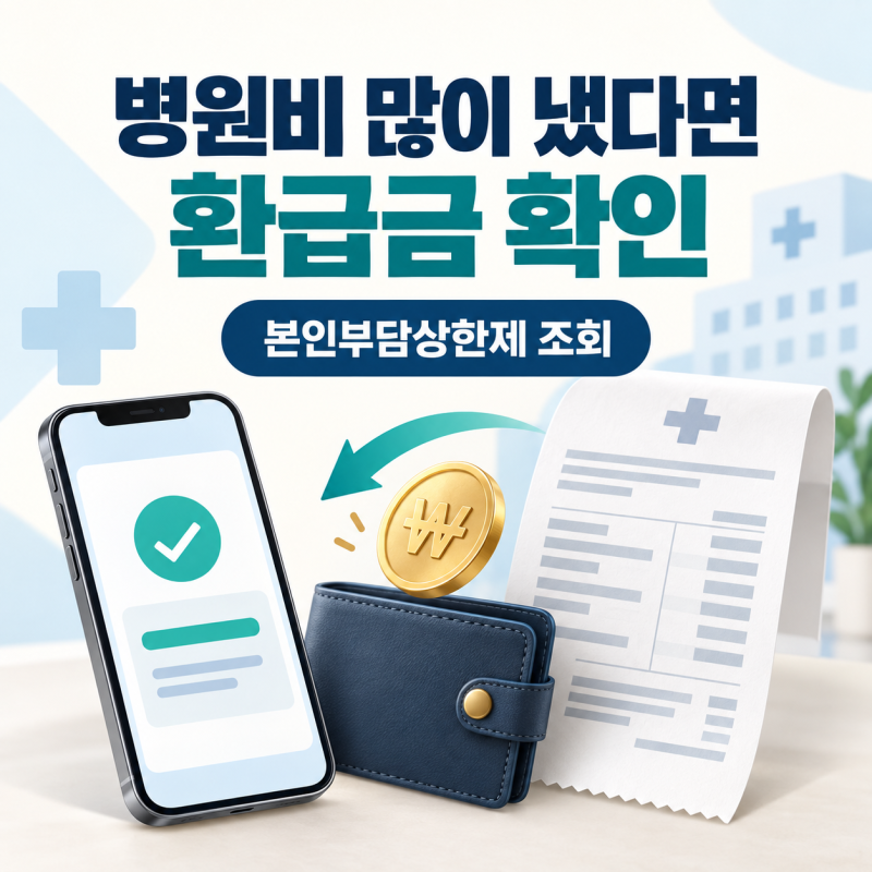 병원비 많이 냈다면 돌려받으세요! 건강보험 본인부담상한제 환급금 조회·신청방법