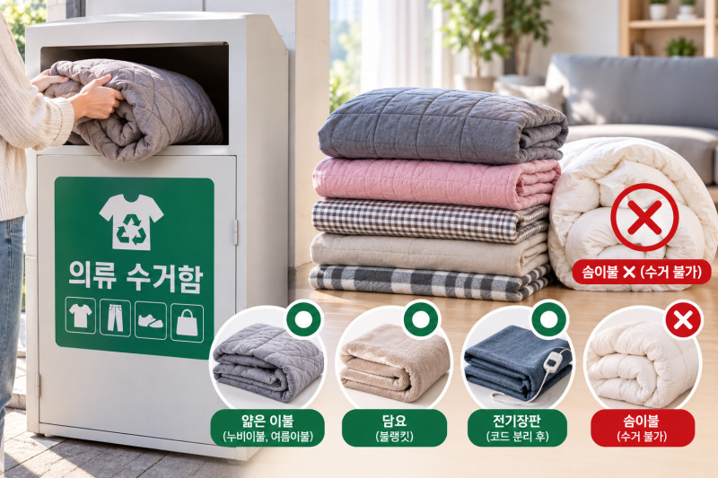 이불 그냥 내놨다간과태료 폭탄? 이불 버리는 방법 제대로 알아봤어요