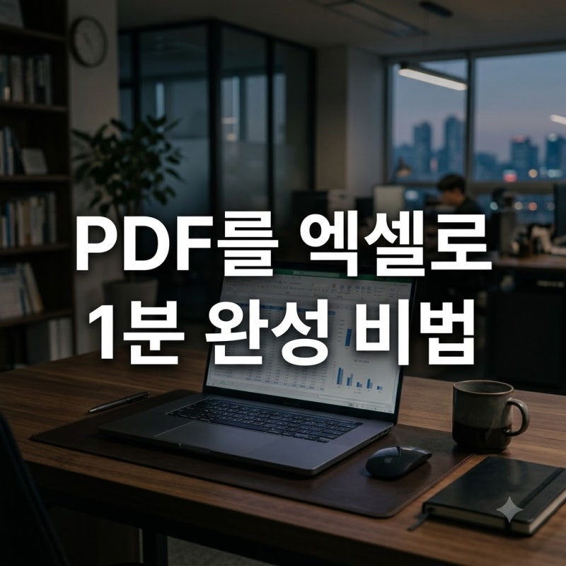 "이걸 왜 몰랐지.." 복잡한 PDF파일엑셀변환, 클릭 3번 만에 깔끔하게 끝내는 비법