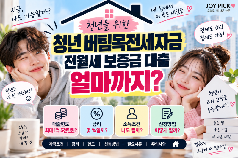청년 전월세 보증금 대출 얼마까지? 청년 버팀목전세자금 소득조건·금리·신청방법