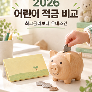 2026 어린이 적금 비교｜최고금리보다 먼저 볼 은행별 우대조건
