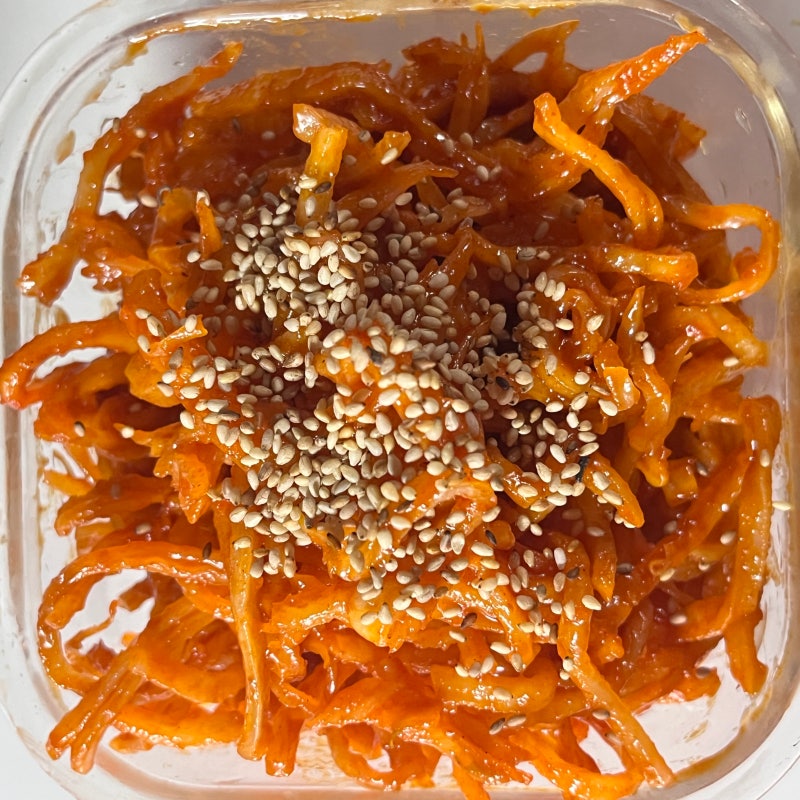 불 없이 5분 만에 뚝딱! 매콤달콤 실패 없는 진미채무침 황금레시피!부드러운 오징어채무침
