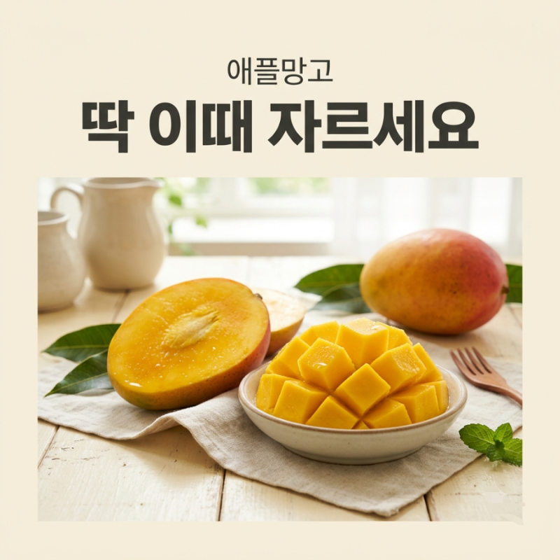 애플망고 후숙 자르는 타이밍은? 딱 이때 드세요