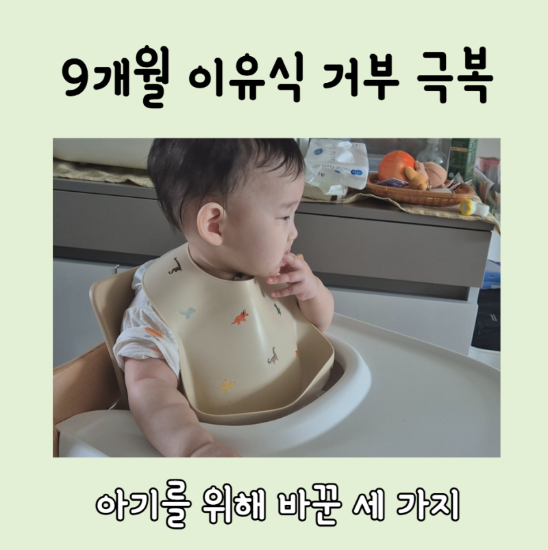 [9개월 이유식 거부] 아기를 위해 바꾼 3가지