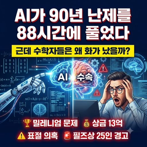 90년 수학 난제,1년을 바친 수학자 vs 300억 쏟아부은 AI — 누가 이 문제를 진짜 푼 걸까