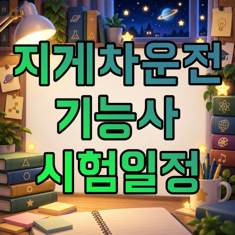 지게차운전기능사 시험일정·필기·실기, 접수와 학원 준비 방법