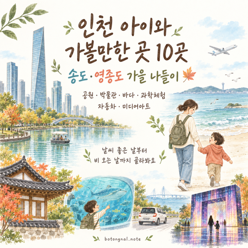 인천 아이와 가볼만한 곳 10곳｜송도·영종도 가을 나들이