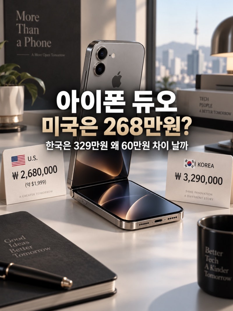 아이폰 듀오 미국은 268만원, 한국은 329만원 같은 제품인데 왜 60만원 가까이 차이 날까?