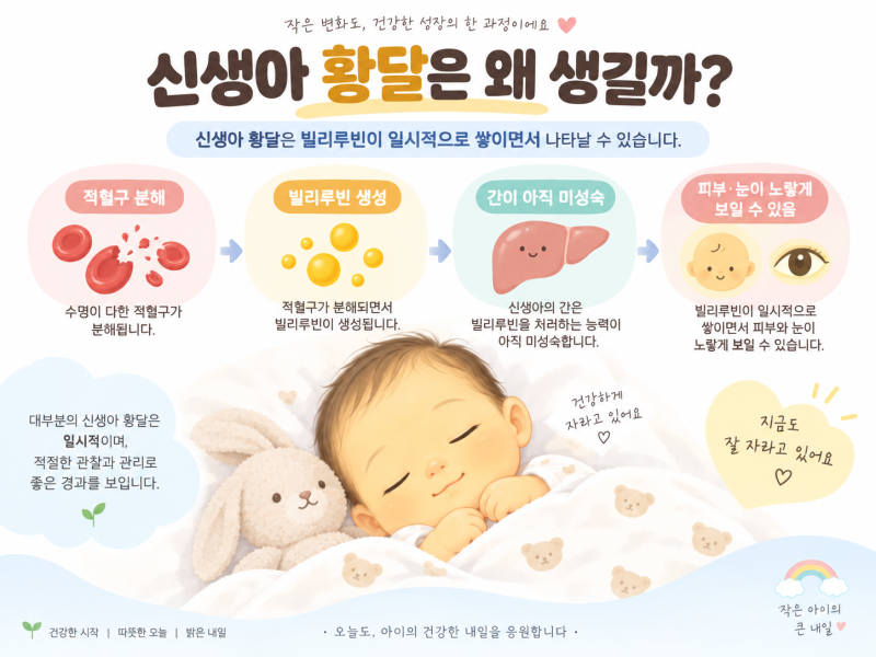 신생아 황달, 언제까지 괜찮고 언제 검사해야 할까?