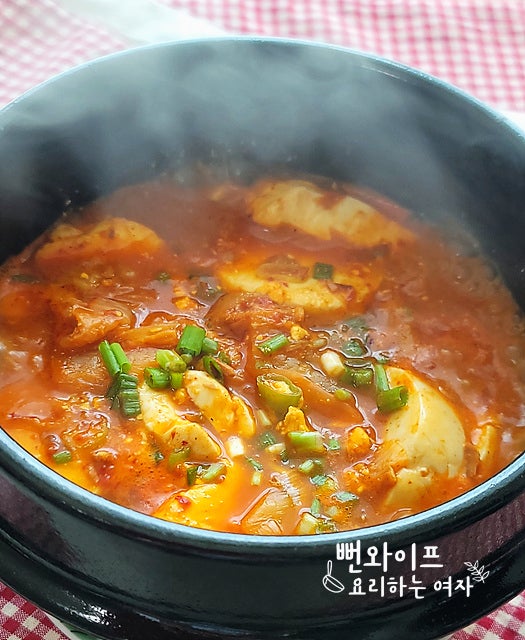 순두부찌개 레시피, 고추기름 대신 고추참치 순두부찌개(야노시호)