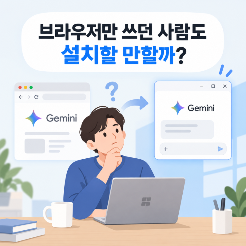 제미나이 윈도우 앱 출시, 브라우저만 쓰던 사람도 설치할 만할까?